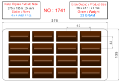 1741 - Spesiyal Çikolata Polikarbonat Kalıbı