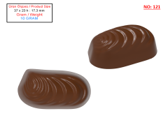 0121 - Spesiyal Oval Desenli Pralin Çikolata Kalıbı
