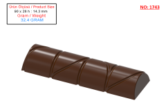 1743 - Bar Çikolata Polikarbonat Kalıp