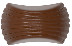 0123 - Spesiyal Kare Oval Çizgili Çikolata Kalıbı