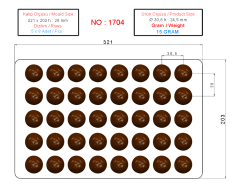 1744 - Moule Polycarbonate Chocolat Coeur