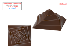 0124 - Spesiyal Piramit Dekor Pralin Çikolata Kalıbı