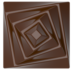 0124 - Spesiyal Piramit Dekor Pralin Çikolata Kalıbı