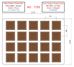 1753 - Madlen Çikolata Polikarbonat Kalıp