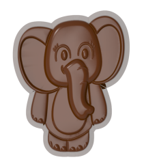 1758 - Elephant Chocolate Polycarbonate Mold