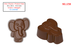 1758 - Fil Çikolata Polikarbonat Kalıp