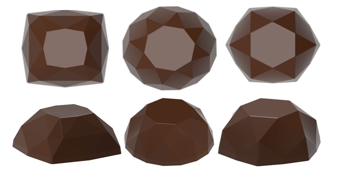 1759 - Kristal Çikolata Polikarbonat Kalıp