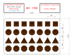 1760 - Moule Polycarbonate Mix Chocolat