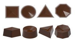 1760 - Moule Polycarbonate Mix Chocolat