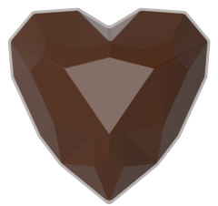 1762 - Moule Polycarbonate Chocolat Coeur