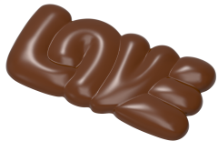 1764 - LOVE Tablet Çikolata Polikarbonat Kalıp