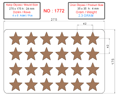1772 - Yıldız Chocolate Polycarbonate Mold
