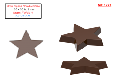 1773 - Moule en polycarbonate pour chocolat Yıldız