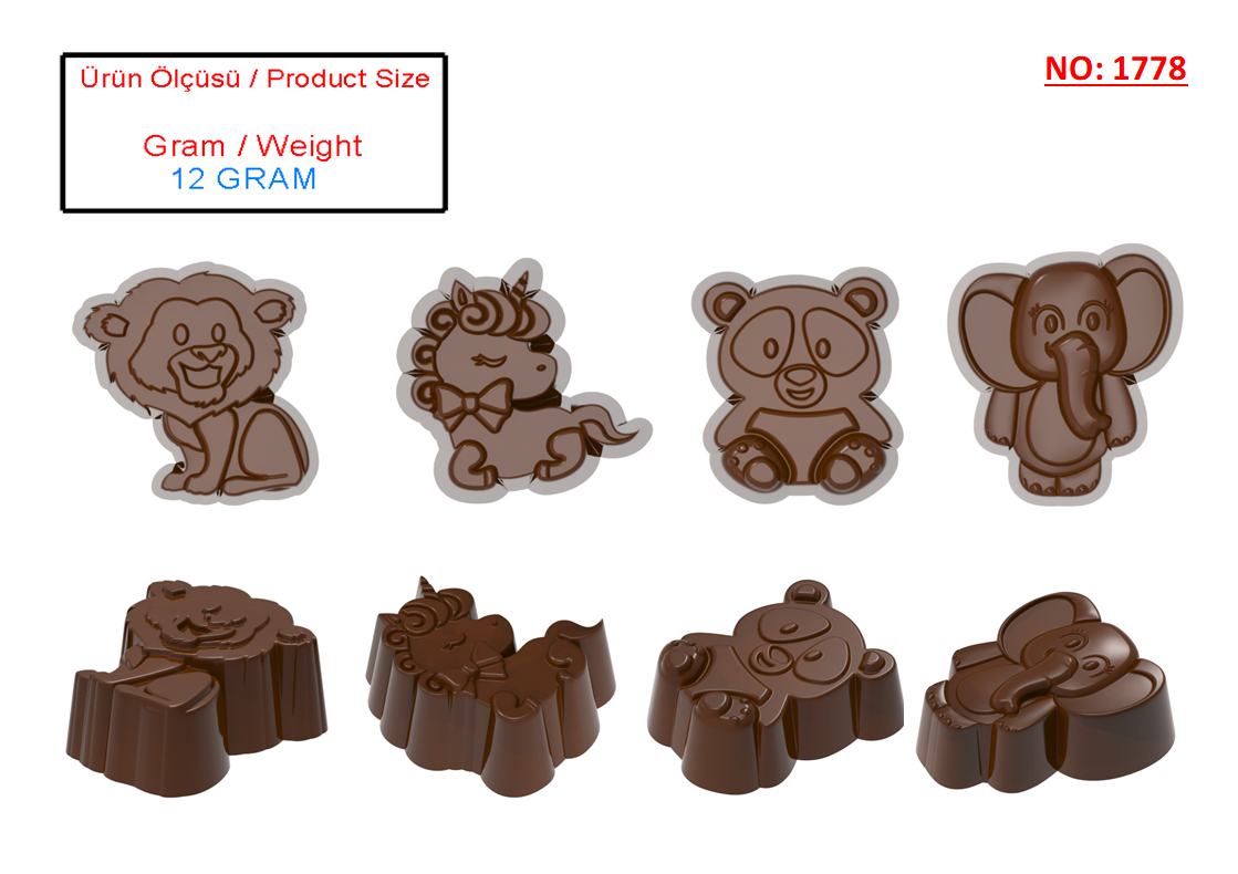 Animal Figures Chocolate Molds