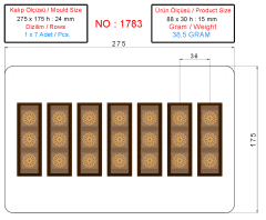 1783 - Bar Kitkat Çikolata Polikarbonat Kalıbı