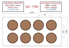 1786 - Çikolata Polikarbonat Kalıbı