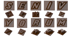 1787 - Harfli Çikolata Polikarbonat Kalıp