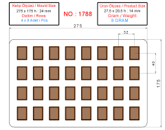 1788 - Çikolata Polikarbonat Kalıp
