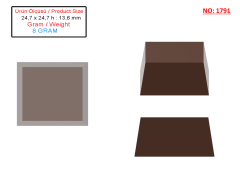 1791 - Kare Çikolata Polikarbonat Kalıp