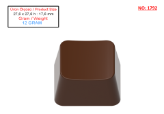 1792 - Kare Çikolata Polikarbonat Kalıp