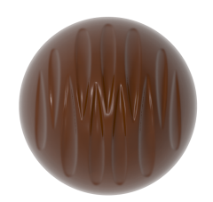 1794 - Desenli Küre Çikolata Polikarbonat Kalıp