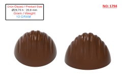 1794 - Moule en polycarbonate pour chocolat sphère à motifs