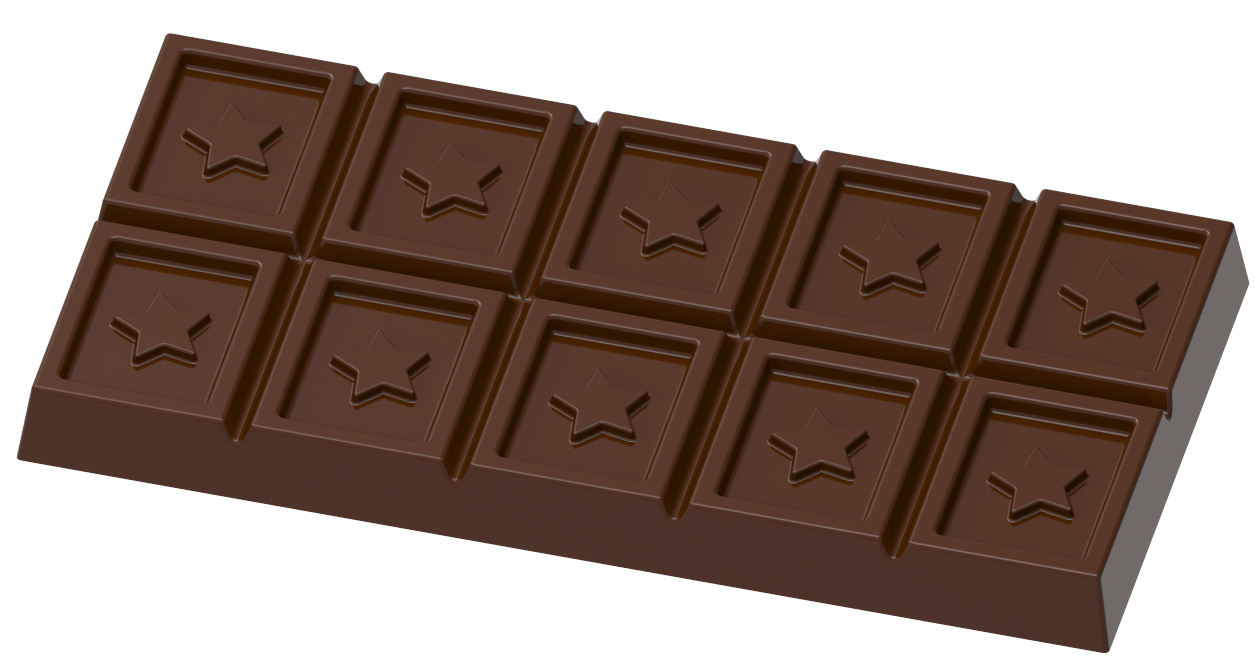 1804 - Moule en polycarbonate pour tablettes de chocolat