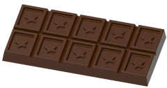 1804 - Tablet Chocolate Polycarbonate Mold