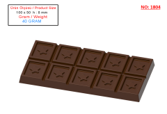 1804 - Moule en polycarbonate pour tablettes de chocolat