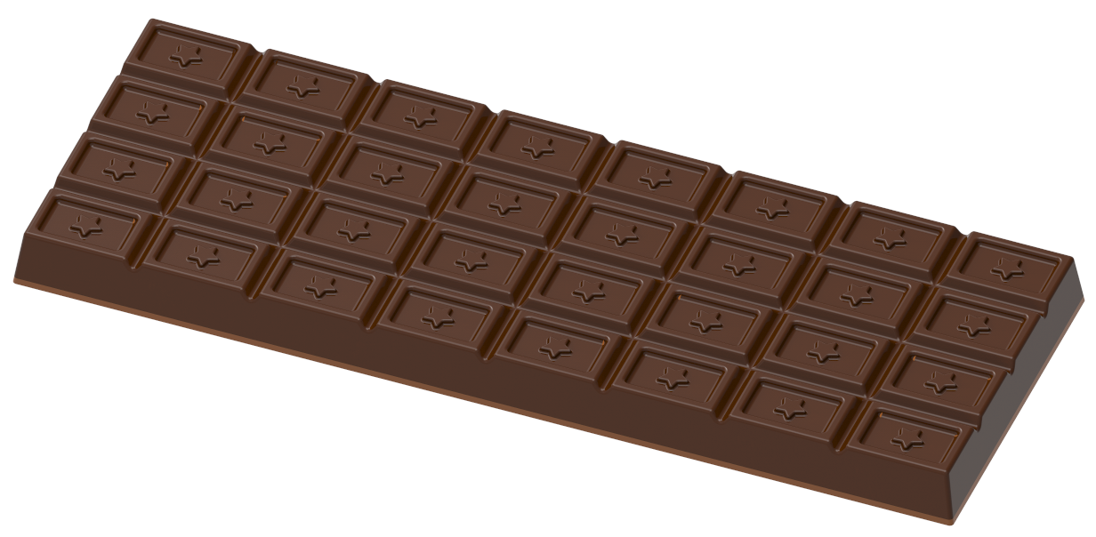 1808 - Tablet Chocolate Polycarbonate Mold