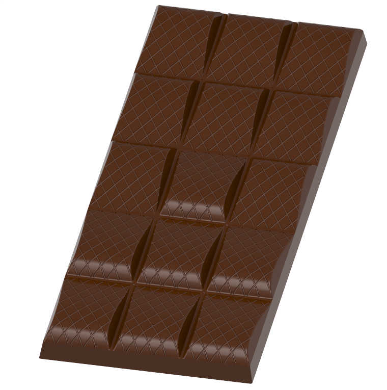 1815 - Tablet Chocolate Polycarbonate Mold