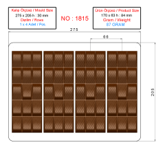 1815 - Tablet Chocolate Polycarbonate Mold