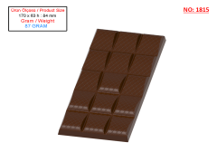 1815 - Tablet Chocolate Polycarbonate Mold