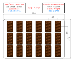 1816 - Chocolate Polycarbonate Mold
