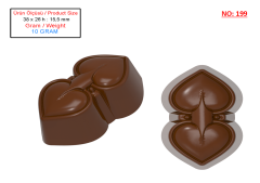 0199 - Moule à Chocolat Double Coeur