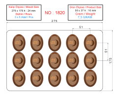 1820 - Chocolate Polycarbonate Mold