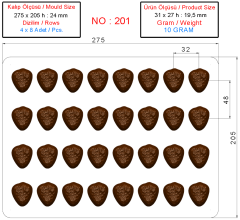 0201 - Pralin Çilek Çikolata Kalıbı