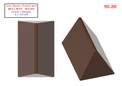 0202 - Dikdörtgen Tabanlı Üçgen Çikolata Kalıbı