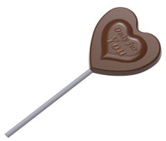 0203 - Lolipop Kalp Çikolata Kalıbı