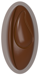 0206 - Oval Su Damlalı Pralin Çikolata Kalıbı