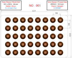 0061 - Cherry Patterned Bonbon Chocolate Mold
