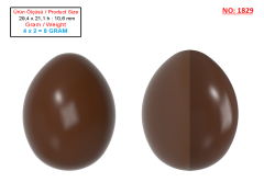 1829 - Magnetic Egg Chocolate Mold
