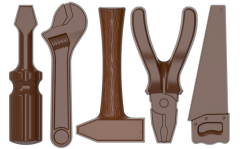 0213 - Moule à chocolat pour outils de quincaillerie