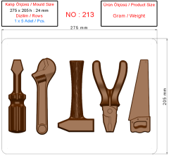 0213 - Hardware Tools Chocolate Mold