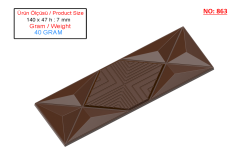 0863 - Polycarbonate Tablet Chocolate Moulds