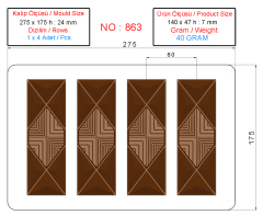 0863 - Polycarbonate Tablet Chocolate Mold