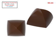 0215 - Square Pyramid Praline Chocolate Mold