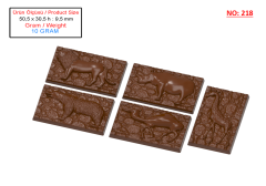 0218 - Dikdörtgen Hayvan Figürlü Çikolata Kalıbı