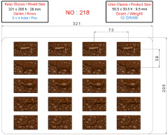 0218 - Moule à chocolat rectangulaire avec figurines d'animaux
