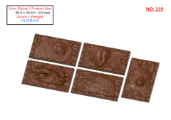0219 - Moule à chocolat rectangulaire avec figurines d'animaux
